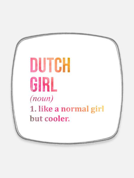 Dutch Dutch Dutch - Square fridge magnet - white