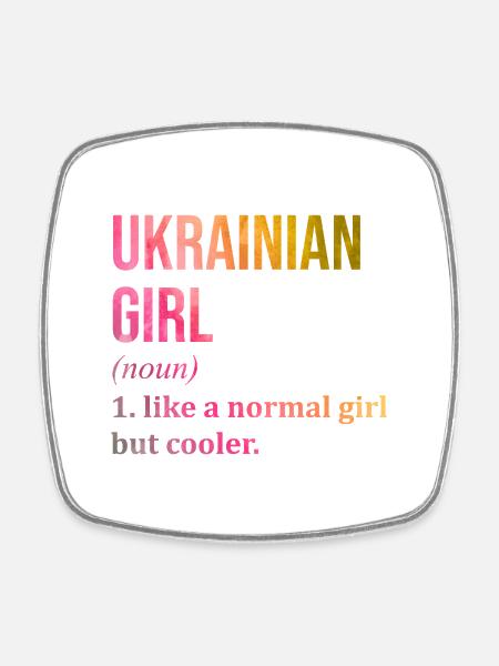 Ukraine Ukraine Ukraine - Magnet carré - blanc