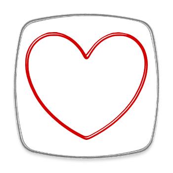 Valentine's Day Gift Valentine's Day - Square fridge magnet - white - Front