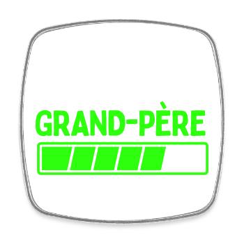 Future grandfather - Square fridge magnet - white - Front