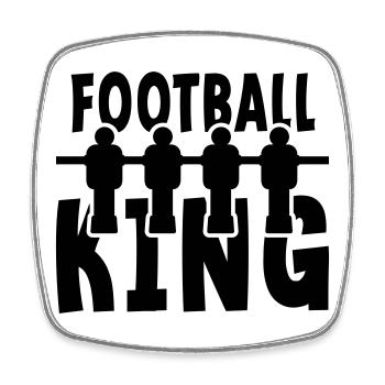 Foosball king. Table football game. - Square fridge magnet - white - Front