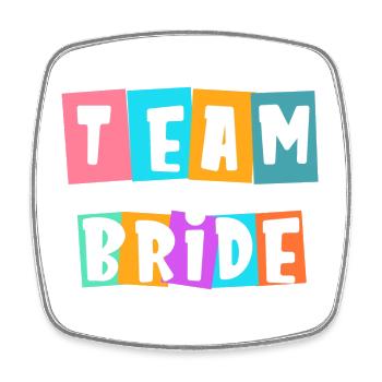 Équipe Bride ! Personnalisable - Magnet carré - blanc - Devant