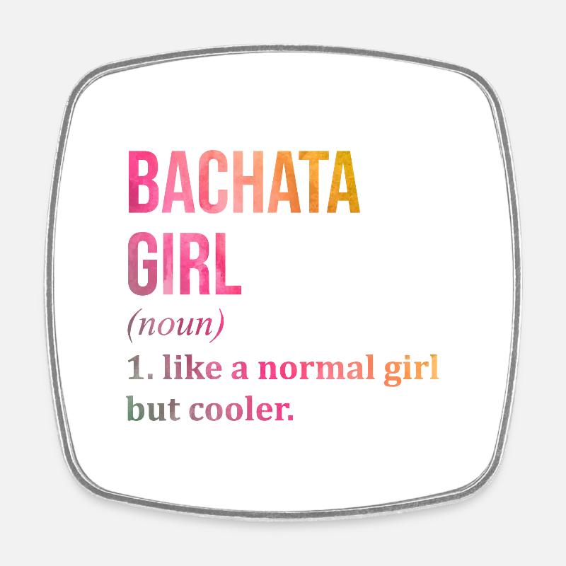 Bachata - Magnet carré - blanc