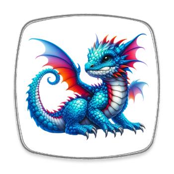 Dragon - Square fridge magnet - white - Front