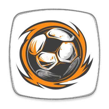 Soccer Illustration - Square fridge magnet - white - Front