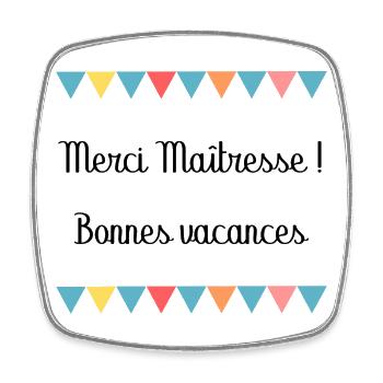 MISTRESS. THANK YOU. THANK YOU MISTRESS - Square fridge magnet - white - Front