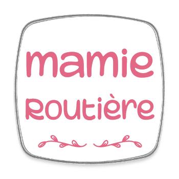 Deux Titres Mamie Routière Camionneuse Mémé Cadeau - Magnet carré - blanc - Devant