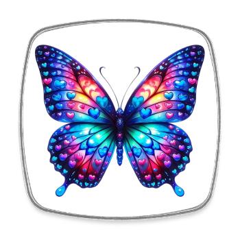 Schmetterling Herz Herzen Herzen Herz - Viereckiger Kühlschrankmagnet - Weiß - Vorne