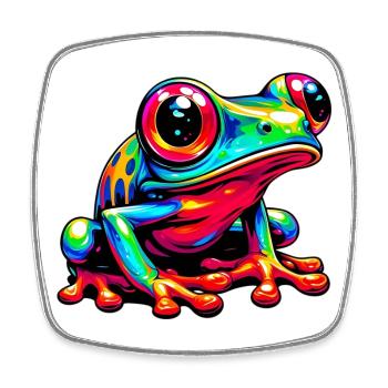 Grenouille - Magnet carré - blanc - Devant