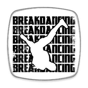 Breakdance - Viereckiger Kühlschrankmagnet - Weiß - Vorne