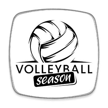 Volleyball Mannschaft Beachvolleyball Logo Saison - Viereckiger Kühlschrankmagnet - Weiß - Vorne