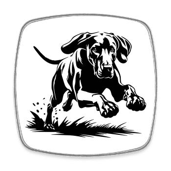 Weimaraner - Viereckiger Kühlschrankmagnet - Weiß - Vorne