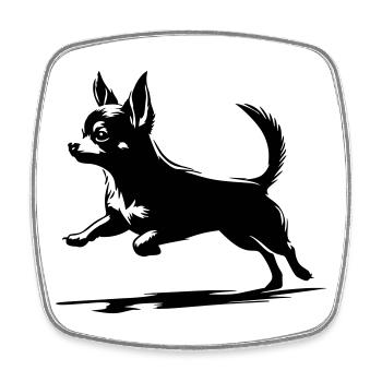 Chihuahua - Viereckiger Kühlschrankmagnet - Weiß - Vorne