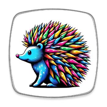 Hedgehog - Square fridge magnet - white - Front