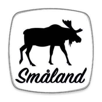 Småland Elch Schweden Region Südschweden Aufkleber - Viereckiger Kühlschrankmagnet - Weiß - Vorne