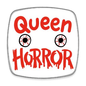 Horrorfilm Horror - Viereckiger Kühlschrankmagnet - Weiß - Vorne