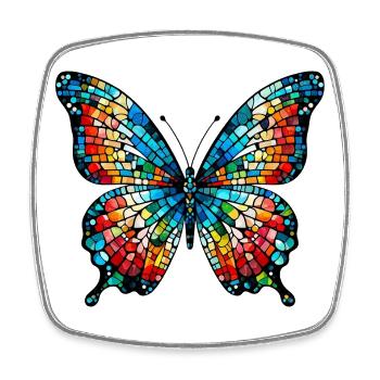 Butterfly - Square fridge magnet - white - Front