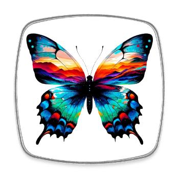 Butterfly - Square fridge magnet - white - Front