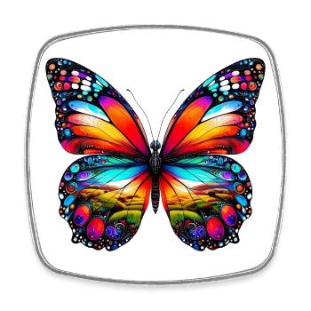 Butterfly - Square fridge magnet - white - Front