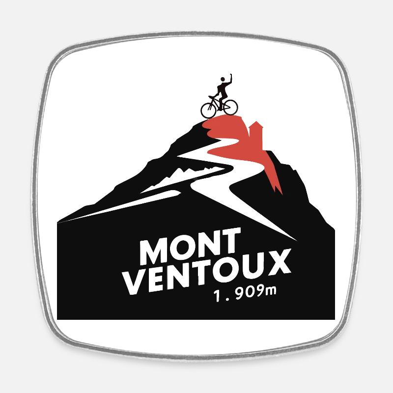 Mont Ventoux - l’itinéraire cycliste vers le sommet - Magnet carré - blanc