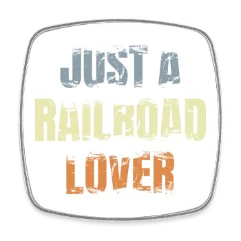 Railway lovers - Square fridge magnet - white - Front