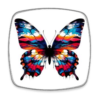 Butterfly - Square fridge magnet - white - Front