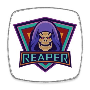 Grim Reaper Reaper. - Square fridge magnet - white - Front