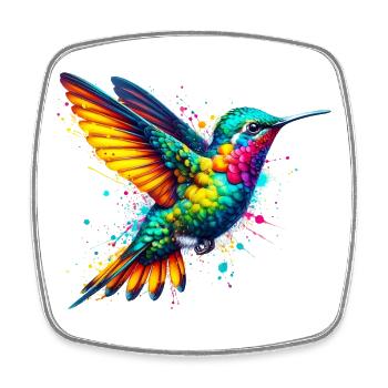 Hummingbird - Square fridge magnet - white - Front