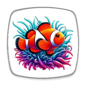 Clownfish - Square fridge magnet - white - Front