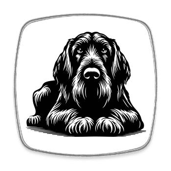 Spinone Italiano - Square fridge magnet - white - Front