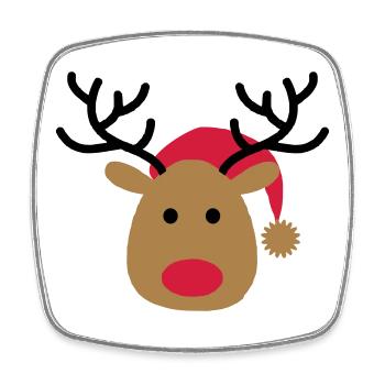 Christmas - Square fridge magnet - white - Front