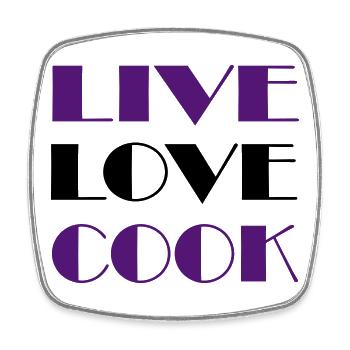 Passion for cooking - Square fridge magnet - white - Front