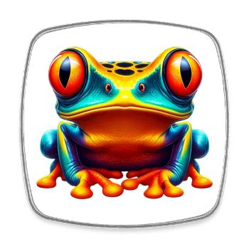 Frog - Square fridge magnet - white - Front