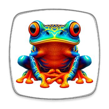 Grenouille - Magnet carré - blanc - Devant