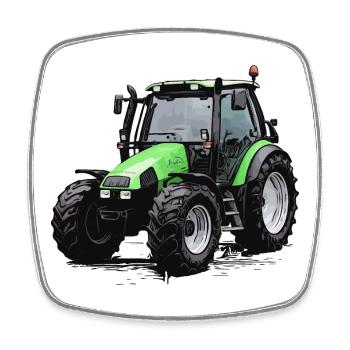 Agrotron 100 - Viereckiger Kühlschrankmagnet - Weiß - Vorne