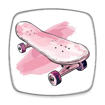 Skateboard Graphics - Square fridge magnet - white - Front