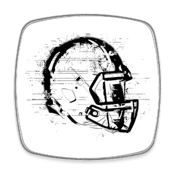 Football Helmet - Square fridge magnet - white - Front