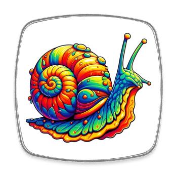 Snail - Square fridge magnet - white - Front