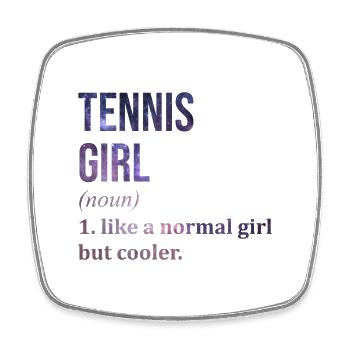 tennis - Magnet carré - blanc - Devant