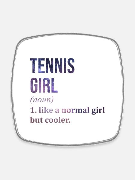 Tennis Tennis Tennis - Viereckiger Kühlschrankmagnet - Weiß