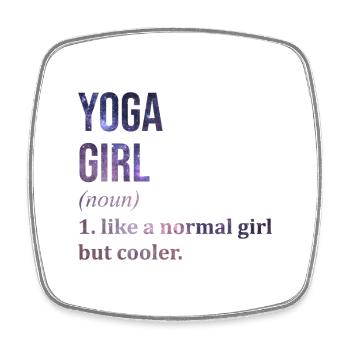 Yoga Yoga Yoga - Viereckiger Kühlschrankmagnet - Weiß - Vorne