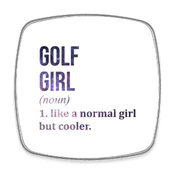 Golf - Viereckiger Kühlschrankmagnet - Weiß - Vorne