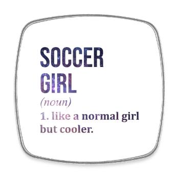 Soccer - Square fridge magnet - white - Front