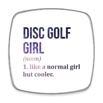 Disc Golf - Square fridge magnet - white - Front