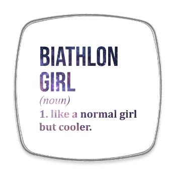 Biathlon - Square fridge magnet - white - Front