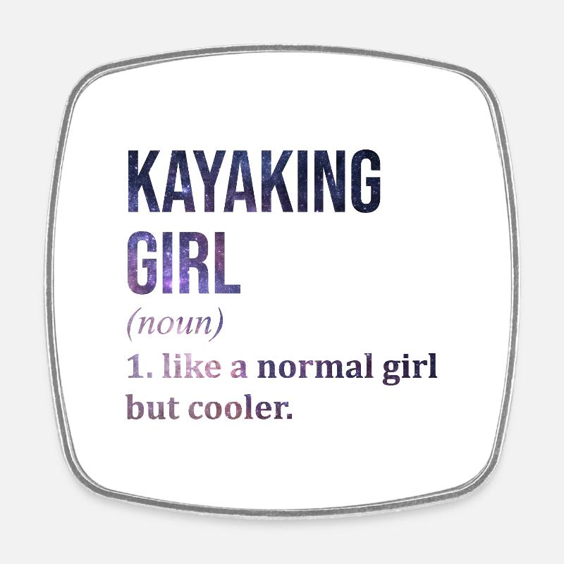 Kayak - Magnet carré - blanc