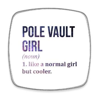 Pole Vault - Square fridge magnet - white - Front