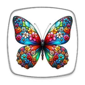 Butterfly - Square fridge magnet - white - Front