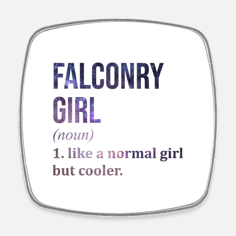 Falconry - Square fridge magnet - white