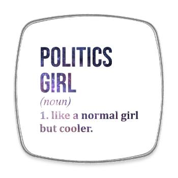 Politics - Square fridge magnet - white - Front